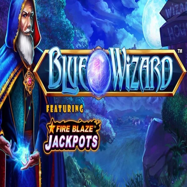 Official Slots logo: Blue Wizard Fire Blaze Jackpots by Rarestone Gaming at Felicebet Casino