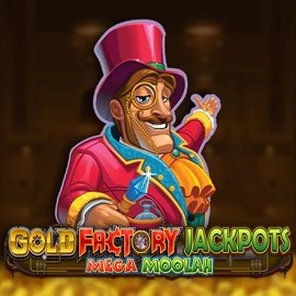 Gold Factory Jackpots Mega Moolah online game logo by Aurum Signature Studios on felice-bet.it.com